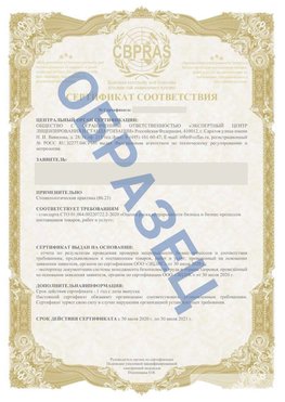 Образец Сертификат СТО 01.064.00220722.2-2020 Удомля Сертификат СТО 01.064.00220722.2-2020 